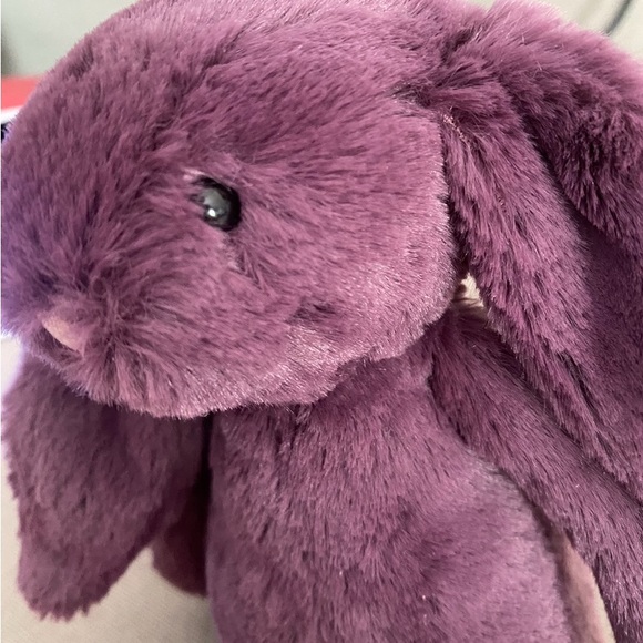 BNWT Jellycat Bashful Bunny small dark purple plum plush rabbit - Picture 2 of 5